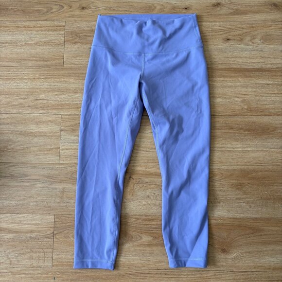 Lululemon Athletic Wunder Train HR Crop Yoga Pants 23” Dark Lavender Size 8 - Picture 1 of 10